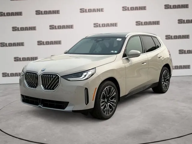 2026 BMW X3 30 xDrive in Dune Grey Metallic — front three-quarter view