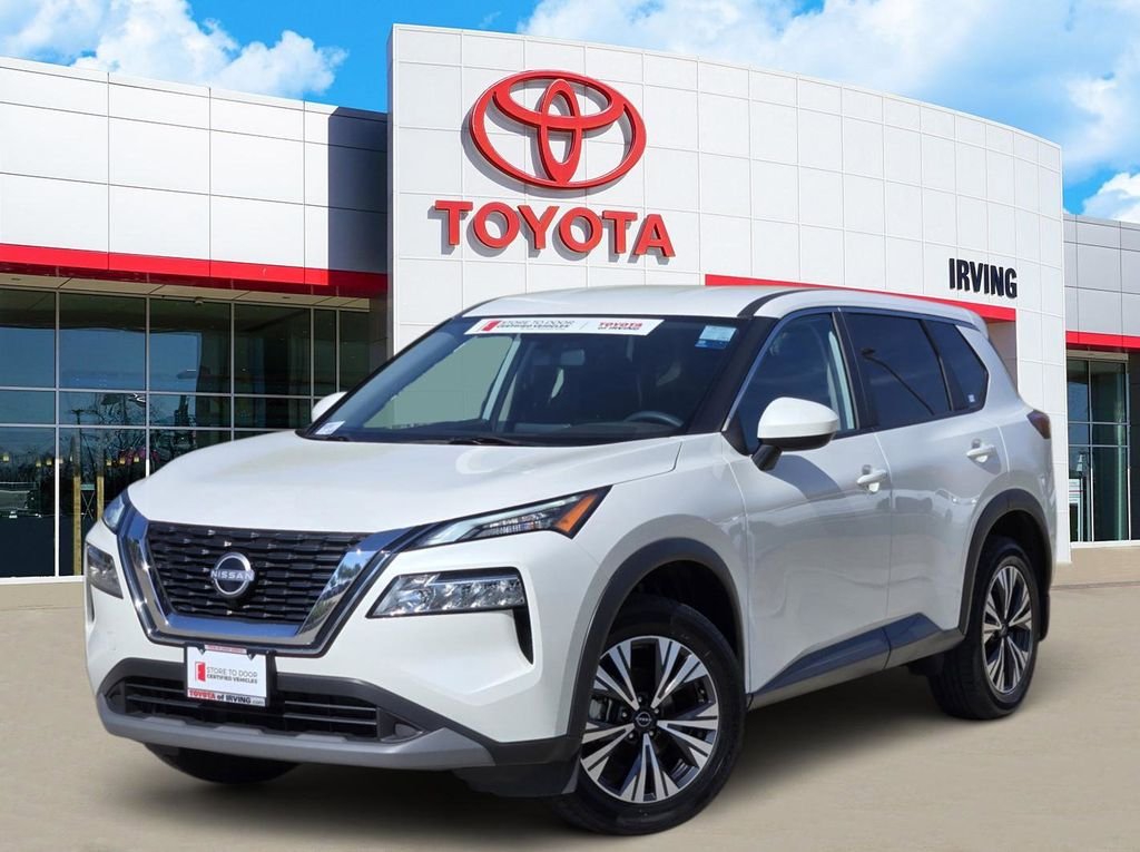 2023 Nissan Rogue SV in White — front three-quarter view