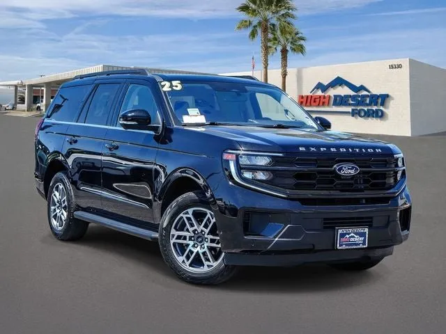 2025 Ford Expedition Active in Black Metallic — front three-quarter view