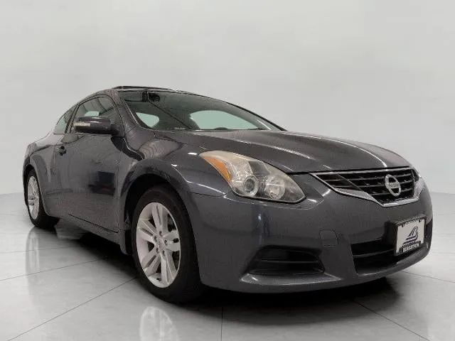 2012 Nissan Altima 2dr Cpe I4 CVT 2.5 S in Dark Slate — front three-quarter view