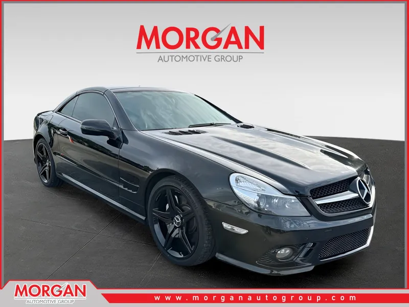 2009 Mercedes-Benz SL-Class V8 in Majestic Black Metallic — front three-quarter view