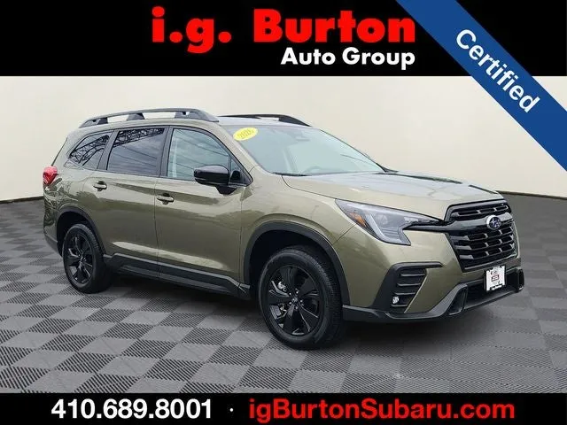 2026 Subaru Ascent Premium in Autumn Green Metallic — front three-quarter view