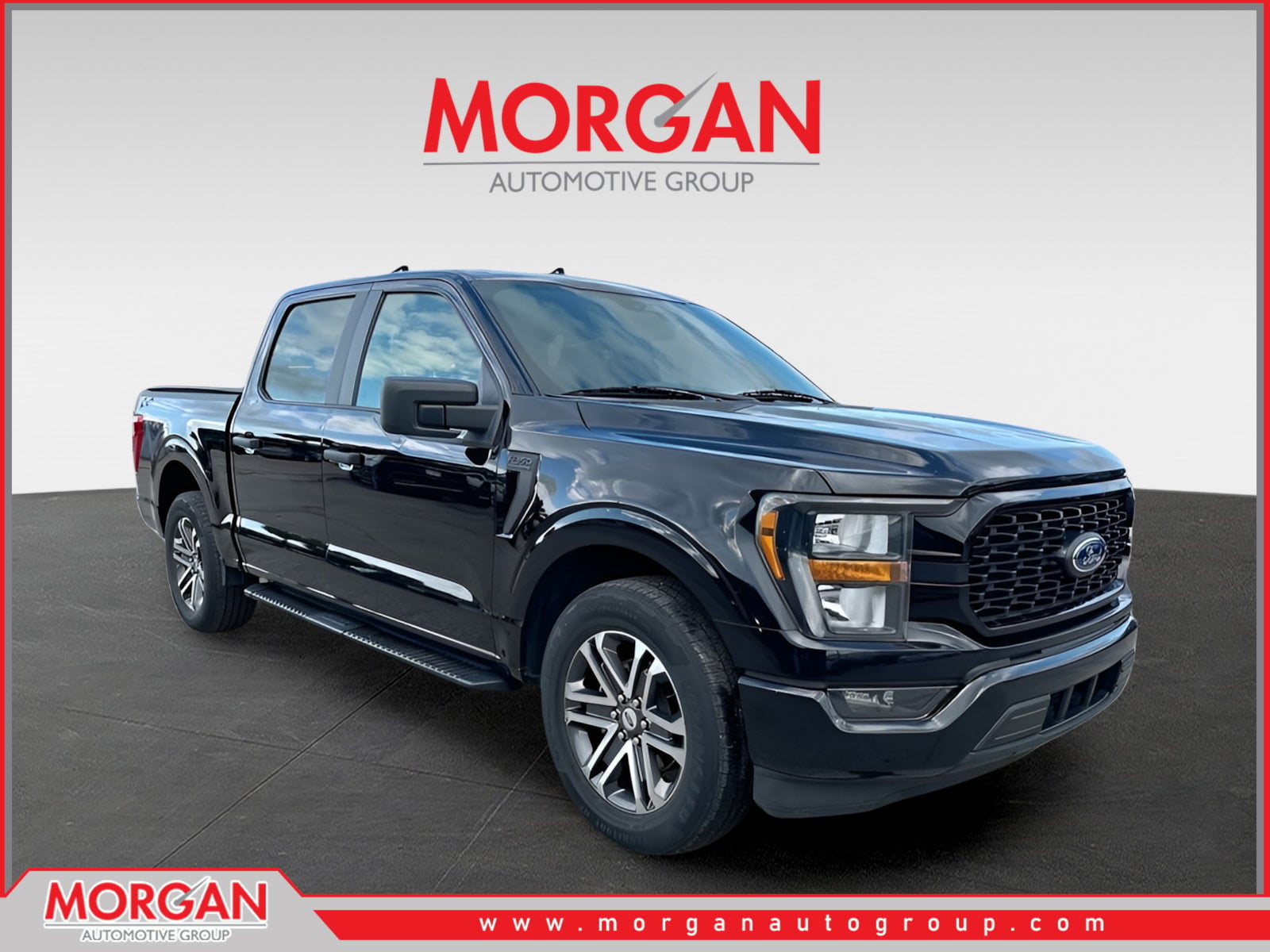 2023 Ford F-150 XL in Black Metallic — front three-quarter view