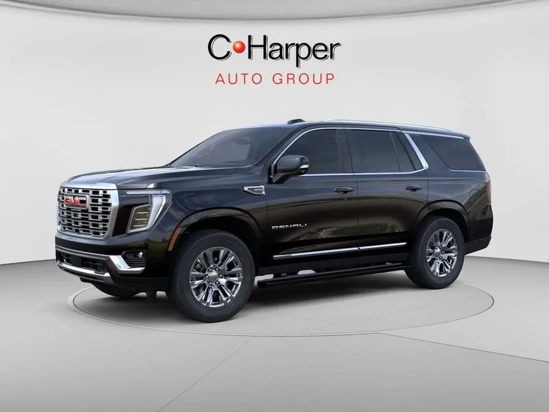2026 GMC Yukon Denali in Onyx Black — front three-quarter view