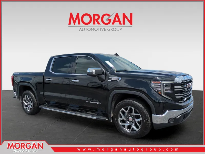 2024 GMC Sierra 1500 SLT in Black — front three-quarter view