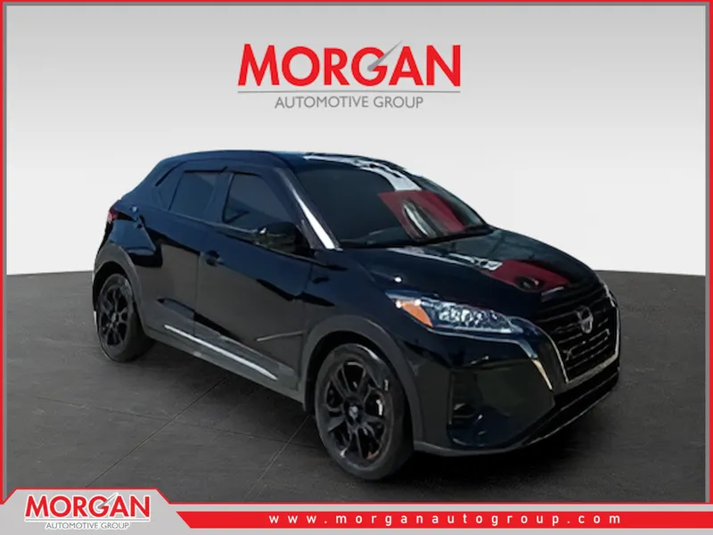 2024 Nissan Kicks SR in Black — front three-quarter view