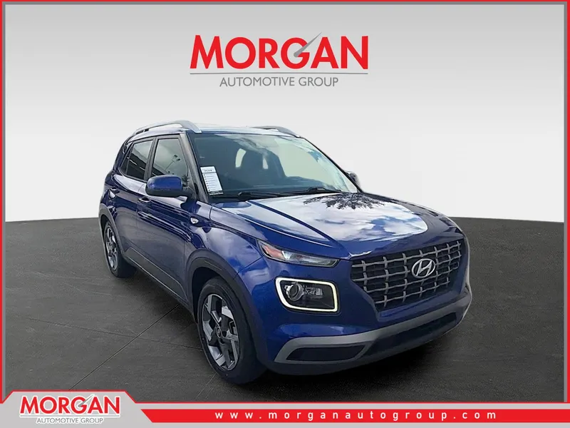 2022 Hyundai Venue Limited in Intense Blue — front three-quarter view