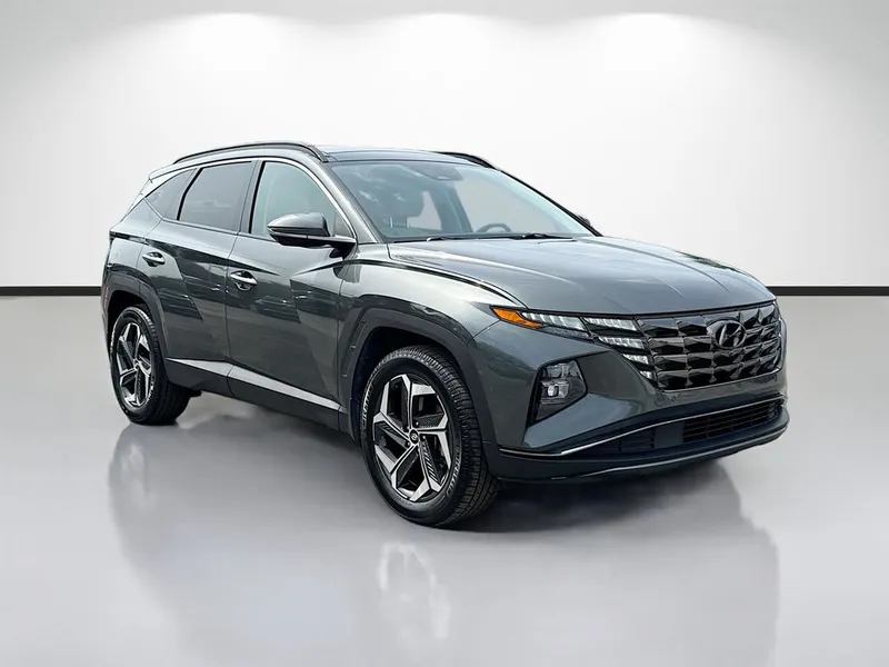2023 Hyundai Tucson Limited in Gray — front three-quarter view