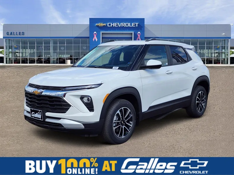 2026 Chevrolet Trailblazer LT in Summit White — front three-quarter view