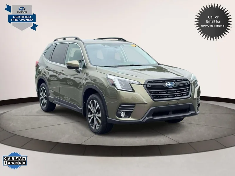 2024 Subaru Forester Limited AWD in Green — front three-quarter view