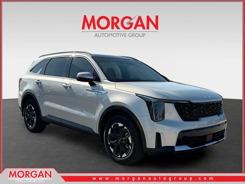 2026 Kia Sorento S in Ivory Silver — front three-quarter view