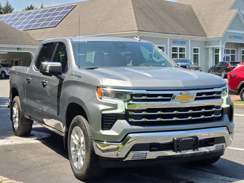2024 Chevrolet Silverado 1500 LTZ in Sterling Gray Metallic — front three-quarter view