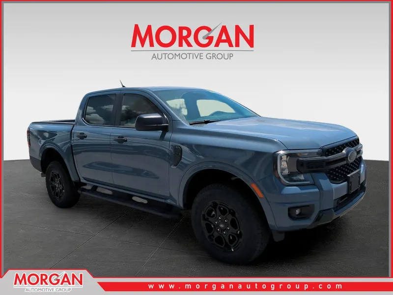 2025 Ford Ranger XLT in Gray — front three-quarter view