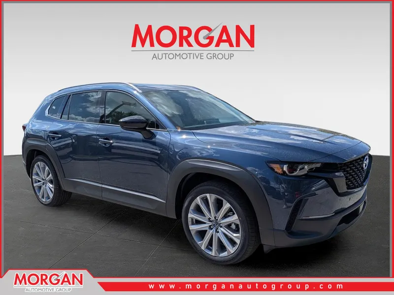 2026 Mazda CX-50 2.5 S Premium in Ingot Blue Metallic — front three-quarter view