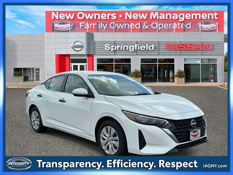2025 Nissan Sentra S in Fresh Powder — front three-quarter view