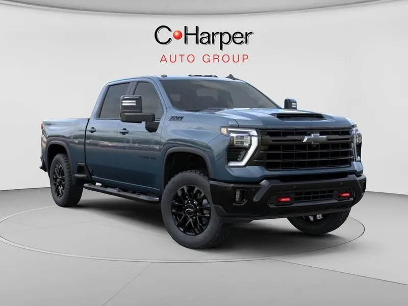 2026 Chevrolet Silverado 2500 HD LT in Lakeshore Blue Metallic — front three-quarter view