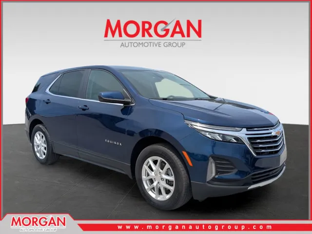 2022 Chevrolet Equinox LT in Blue — front three-quarter view