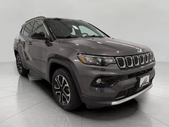 2023 Jeep Compass Limited 4x4 in Granite Crystal Metallic Clearcoat — front three-quarter view