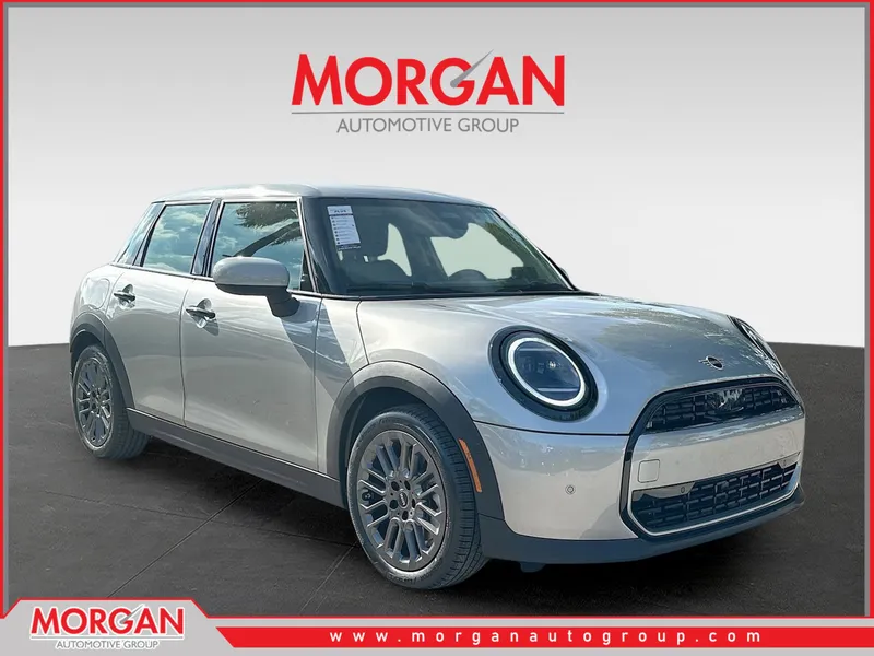 2026 MINI Hardtop 4 Door Cooper in Silver — front three-quarter view