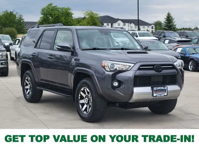 2022 Toyota 4Runner TRD Off-Road Premium in Magnetic Gray Metallic — front three-quarter view