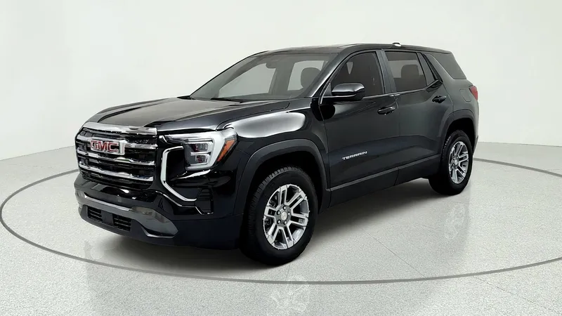 2025 GMC Terrain Elevation in Ebony Twilight Metallic — front three-quarter view
