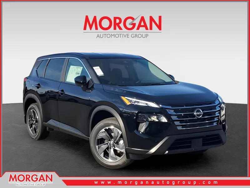 2026 Nissan Rogue SV in Black — front three-quarter view
