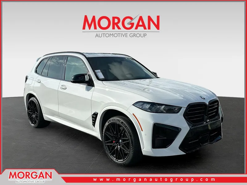 2026 BMW X5 M Competition in White — front three-quarter view
