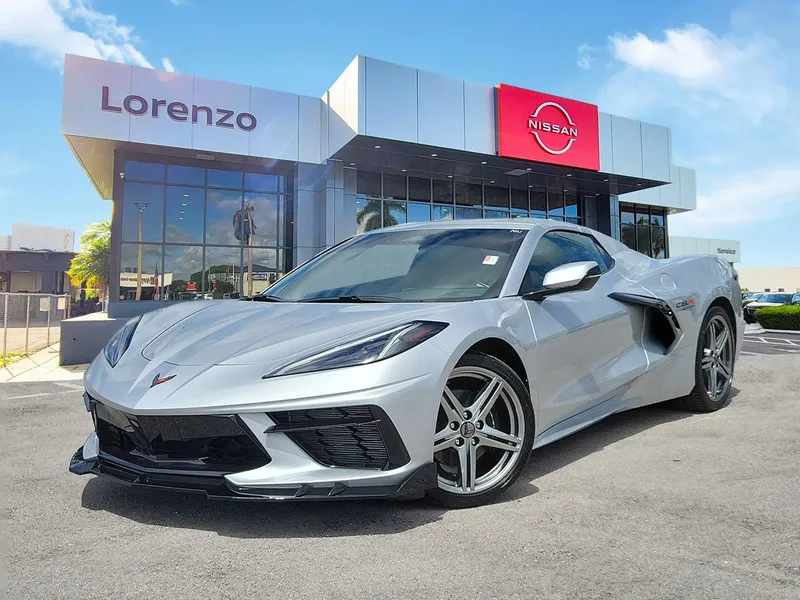 2026 Chevrolet Corvette 1LT in Blade Silver Metallic — front three-quarter view