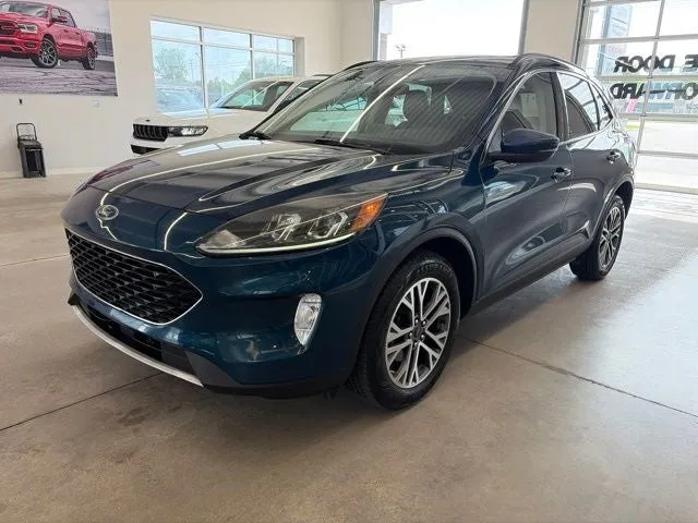 2020 Ford Escape SEL in Dark Persian Green Metallic — front three-quarter view