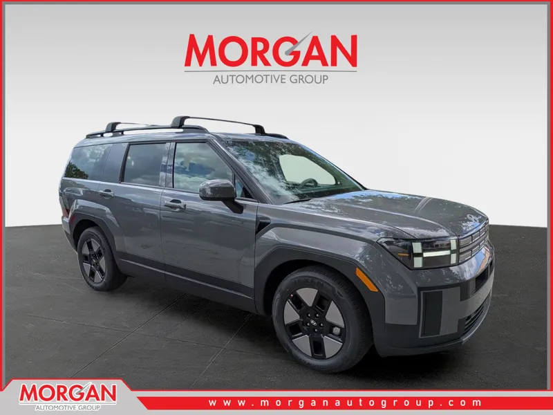 2026 Hyundai SANTA FE HYBRID SE in Hampton Gray — front three-quarter view