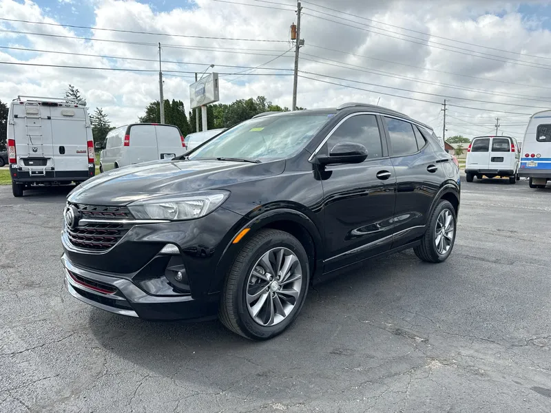 2023 Buick Encore GX Select in Ebony Twilight Metallic — front three-quarter view