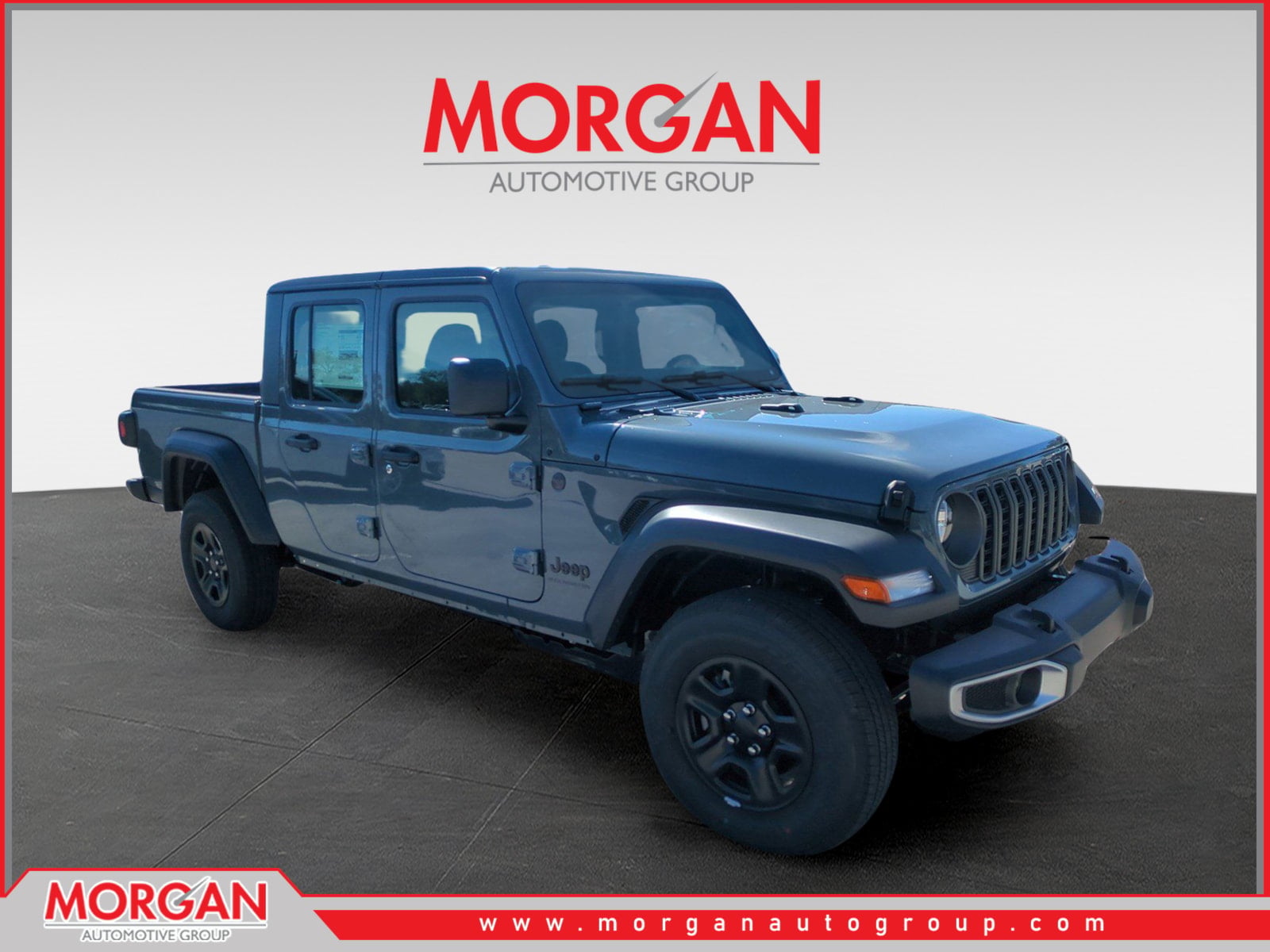 2026 Jeep Gladiator Sport in Gray — front three-quarter view