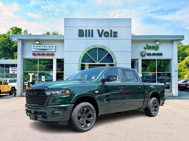 2026 RAM 1500 Big Horn in Serrano-Green Metallic Exterior Paint — front three-quarter view