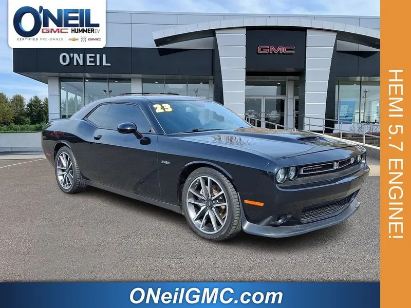 2023 Dodge Challenger R/T in Black — front three-quarter view