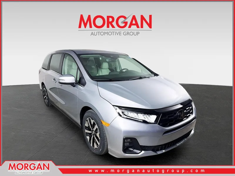 2026 Honda Odyssey EX-L in Solar Silver Metallic — front three-quarter view