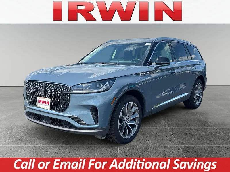 2025 Lincoln Aviator Reserve in Blue — front three-quarter view