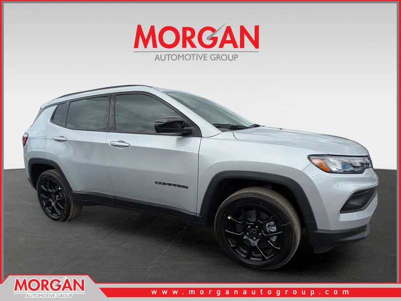2026 Jeep Compass Latitude in Silver — front three-quarter view