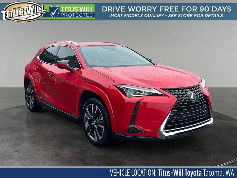 2022 Lexus UX 250h Base in Redline — front three-quarter view
