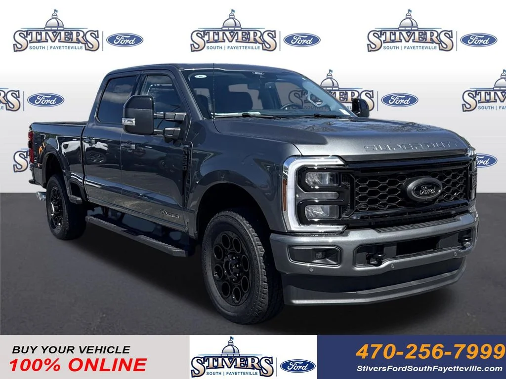 2026 Ford F-250SD Lariat in Gray — front three-quarter view