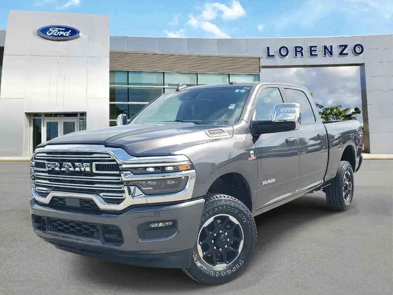 2026 RAM 2500 Laramie 4WD Diesel in Granite Crystal Metallic Clearcoat — front three-quarter view