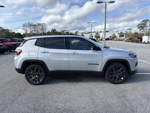 2026 Jeep Compass Latitude Altitude in Silver Zynith Metallic Clearcoat — front three-quarter view
