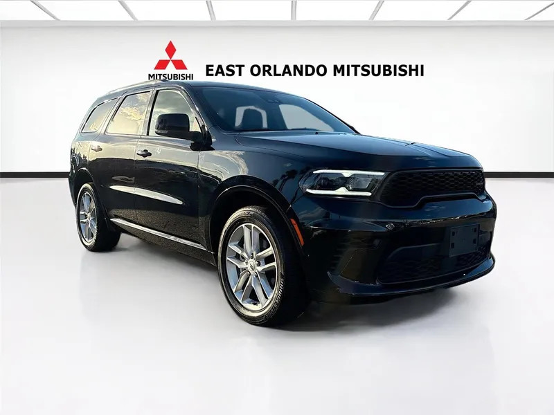 2025 Dodge Durango GT Plus in Db Black Clearcoat — front three-quarter view
