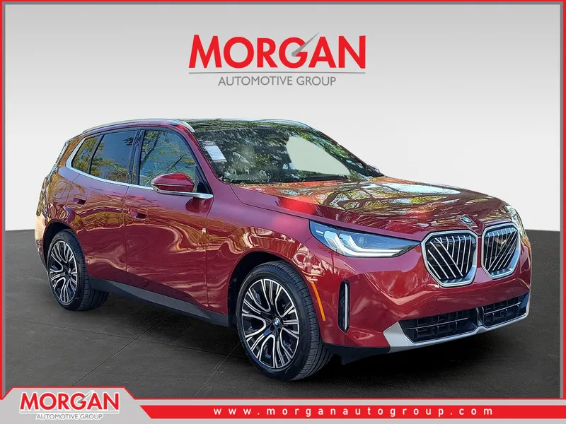 2025 BMW X3 30 xDrive in Vegas Red Metallic — front three-quarter view