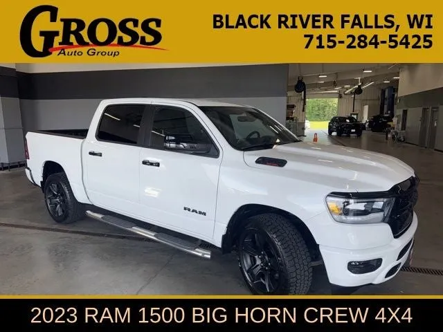 2023 RAM 1500 Big Horn/Lone Star in Bright White Clearcoat — front three-quarter view