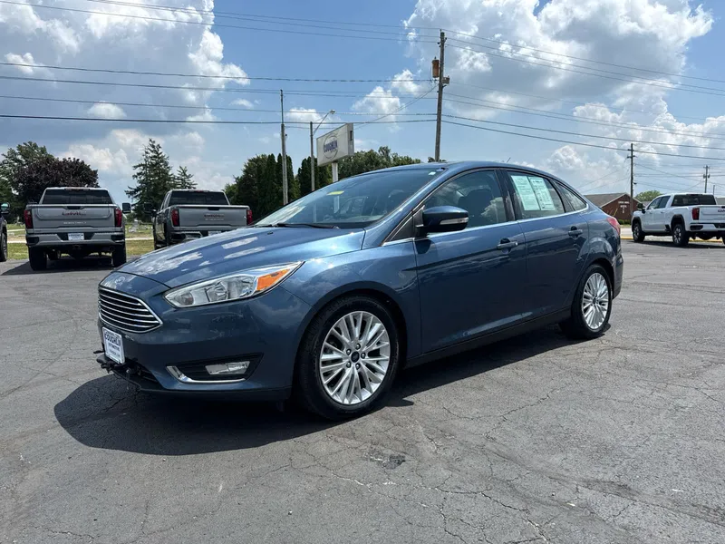 2018 Ford Focus Titanium in Blue — front three-quarter view