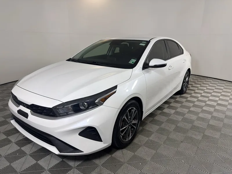 2022 Kia Forte LXS in White — front three-quarter view