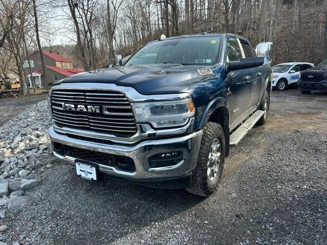 2022 RAM 3500 Laramie Crew Cab 4x4 6'4" Box in Blue — front three-quarter view