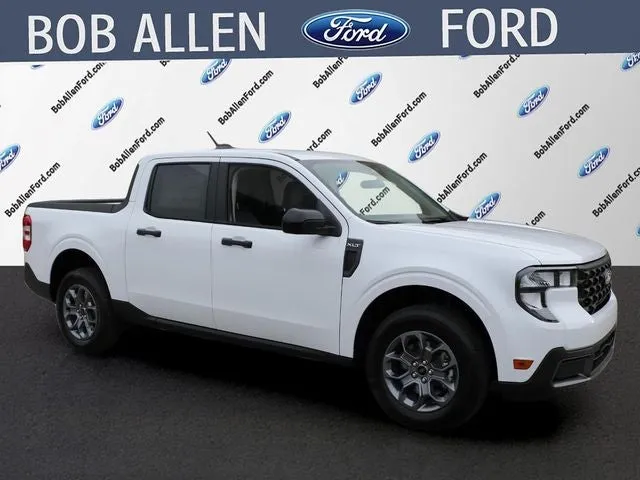 2026 Ford Maverick XLT in Oxford White — front three-quarter view