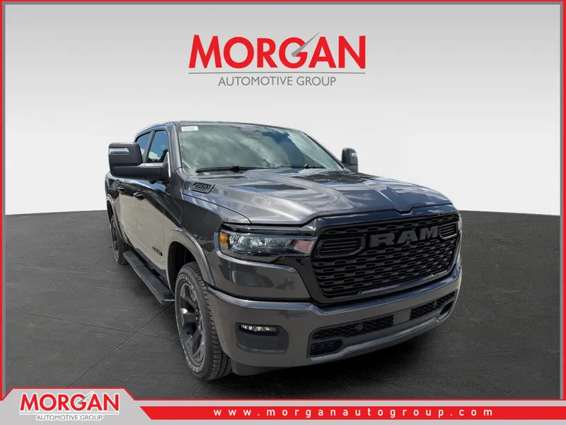 2026 Ram 1500 Big Horn in Granite Crystal Metallic Clearcoat — front three-quarter view