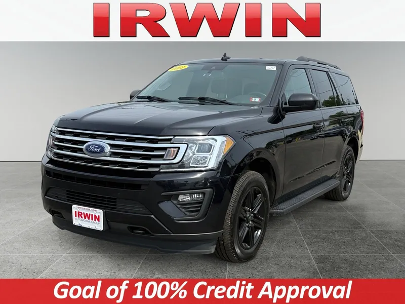 2021 Ford Expedition XLT in Black — front three-quarter view